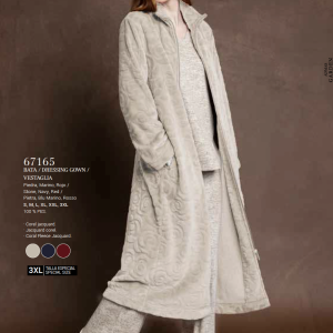 Vestaglia lunga in pile caldo da donnaÂ