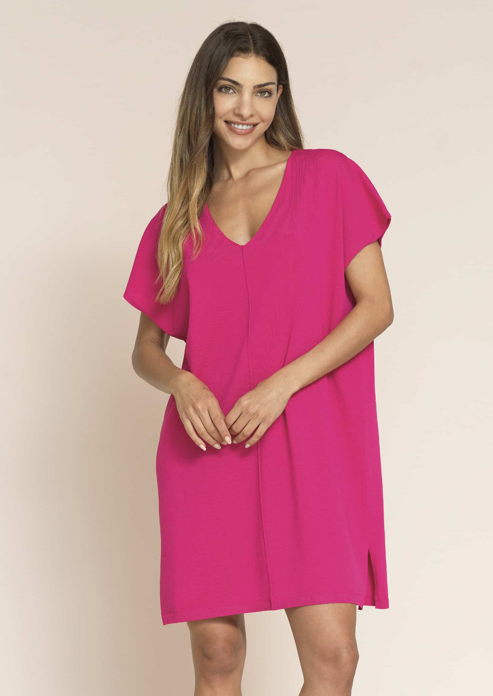 Abito Bisbigli in Maglia Fuxia – Ultimi 2 Pezzi Taglie S e XL