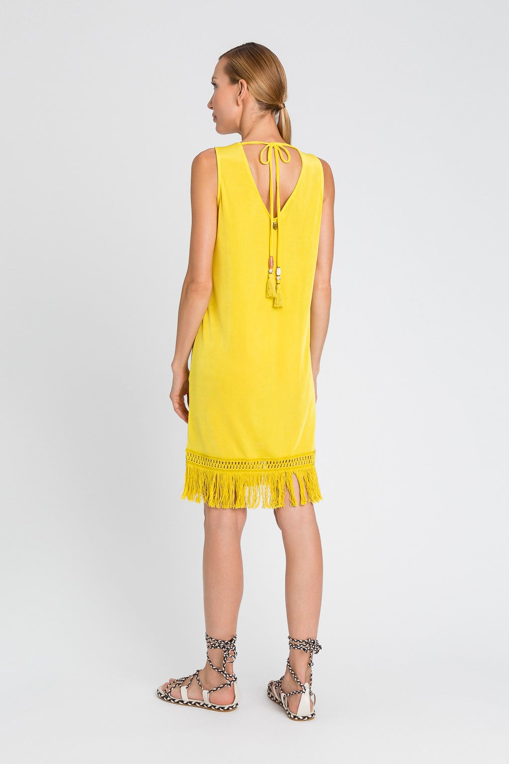 Abito frange giallo - immagine 4