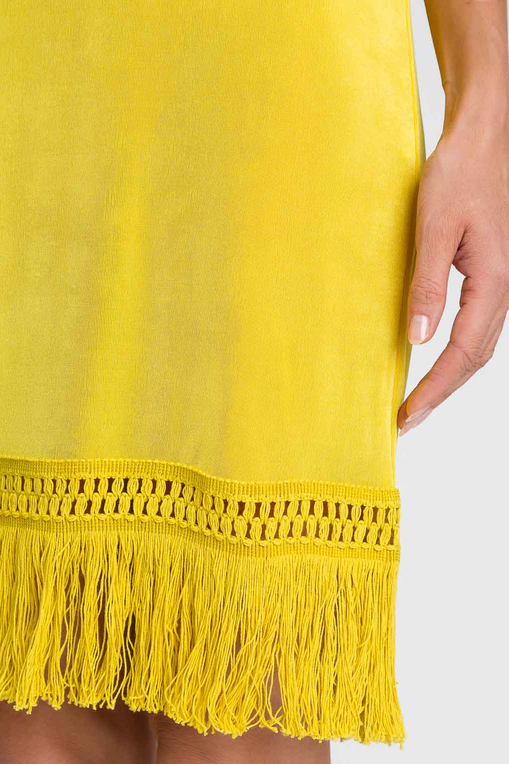 Abito frange giallo - immagine 3