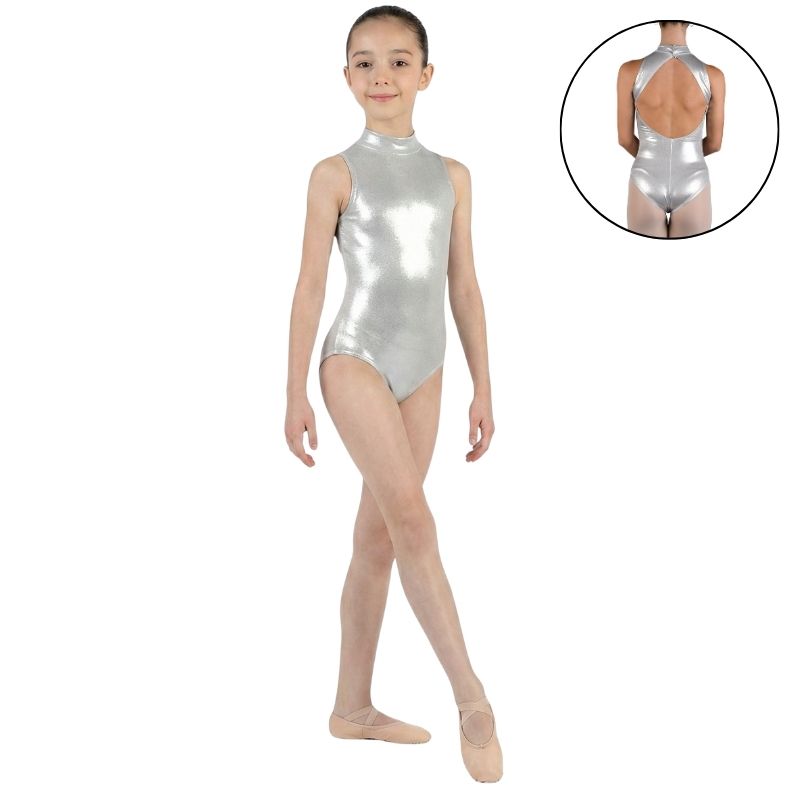 Body Danza Metallizzato Senza Maniche con Collo Alto – B510SLX