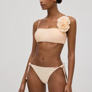 Bikini a fascia con dettagli floreali