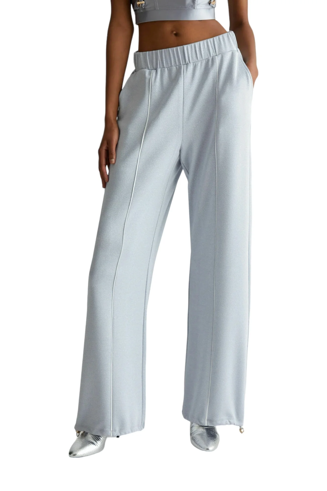 Pantaloni in jersey lurex Donna Liu jo TF4026J4747 - immagine 4