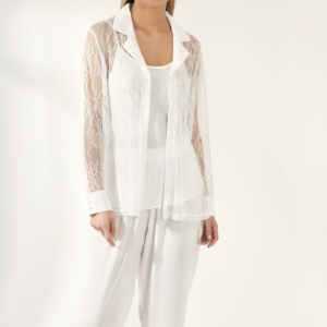 Completo 3 pezzi in raso e pizzo