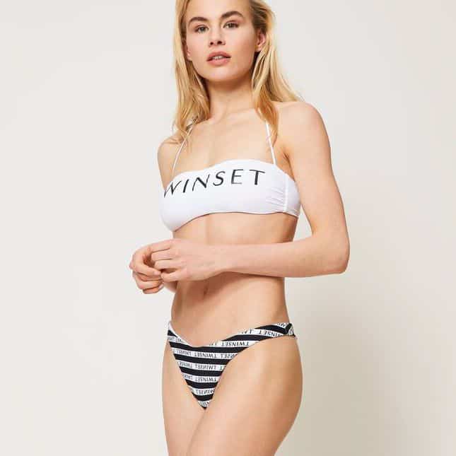 Bikini a fascia con logo - immagine 3