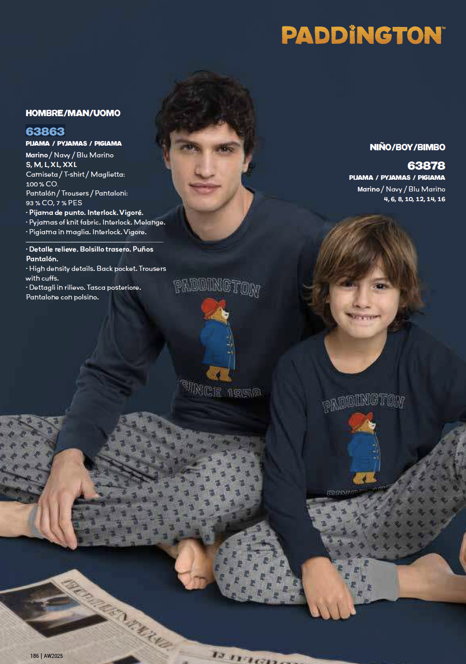 Pigiama Famiglia Paddington in caldo cotone