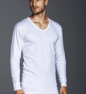 Maglia manica lunga scollo a V Felix