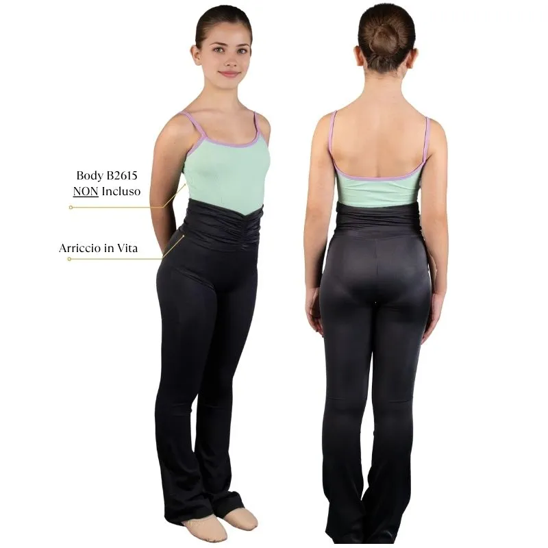 Pantaloni Elasticizzati con Arriccio in Vita – L16 - immagine 2