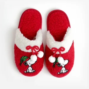Pantofole da Bimbo/Bimba Snoopy in Pelliccia Sintetica