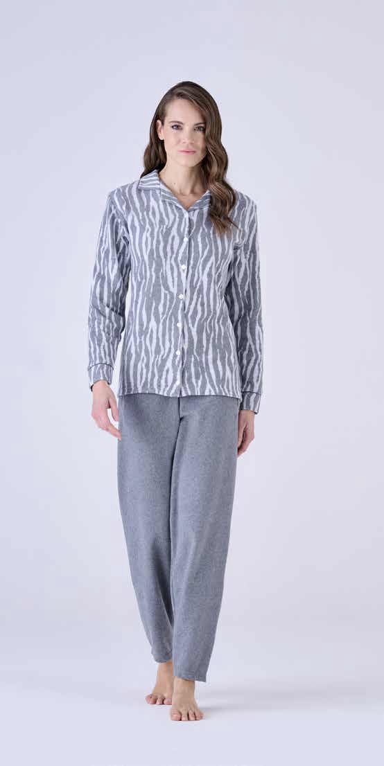 Pigiama modello camicia in punto Milano Pigiamiamoci