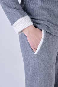 Pigiama serafino in punto milano a costina Pigiamiamoci - immagine 3