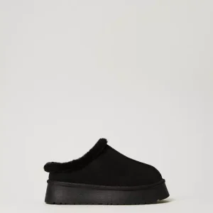 Scarpe sabot effetto pelle scamosciata Twinset