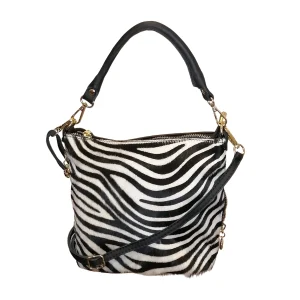 Secchiello con Tracolla in Vera Pelle tipo Cavallino Made In Italy