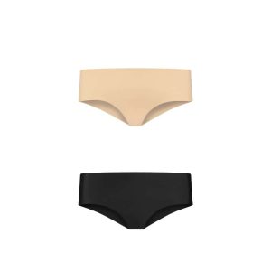 Slip Invisible Hipster (2 pack, 1 nudo, 1 nero)