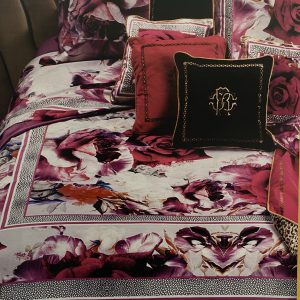 Completo Letto Matrimoniale Roberto Cavalli Rose Galuchat