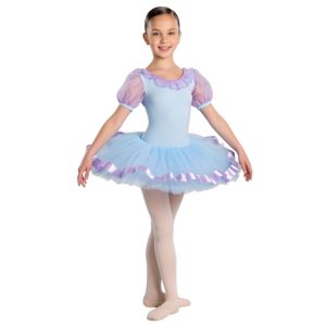 Tutù Classico con Dettagli in Raso e Maniche a Sbuffo – TU2603S