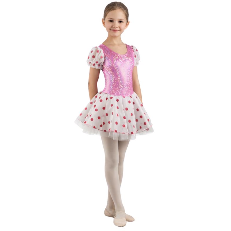 TU4001 Tutù Bubble Con Microrete A Pois Mano Velluto E Sottogonna In Doppio Tulle Rigido - immagine 2