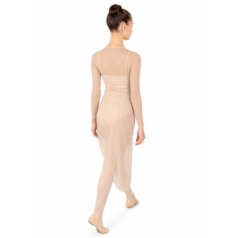 Abito Asimmetrico in Rete con Lato Corto e Lungo – W2 - immagine 3