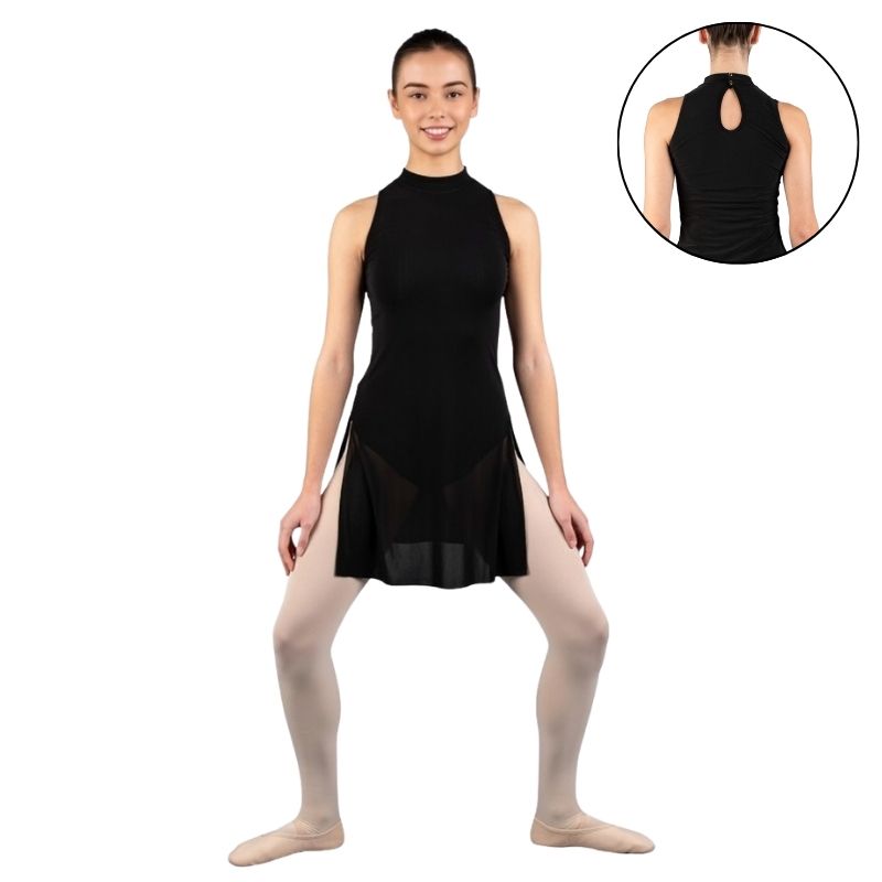 Abito con Collo Alto, Spacchi Laterali e Lunghezza Mezza Coscia – W5 - immagine 2